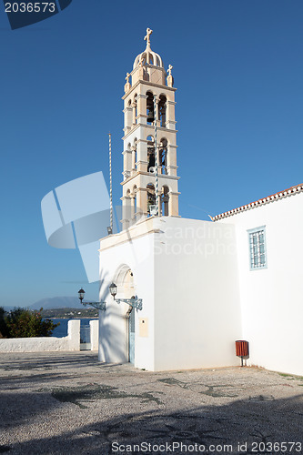 Image of Spetses cathedral campanile