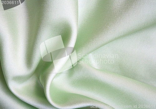 Image of Smooth elegant green silk as background