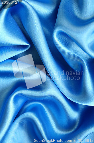 Image of Smooth elegant blue silk 