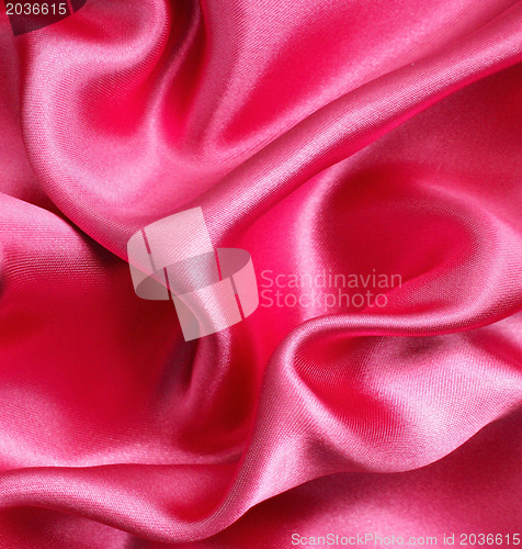 Image of Smooth elegant red silk as background