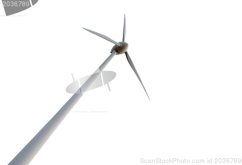 Image of Wind turbine on background