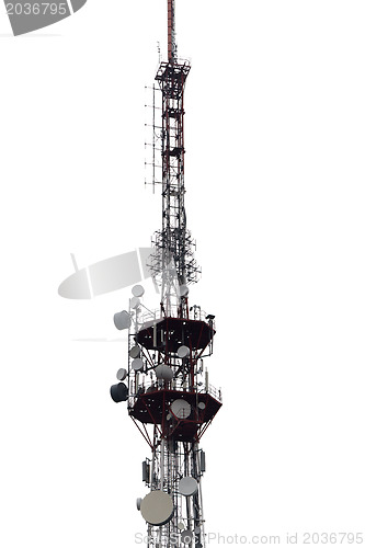 Image of TV tower on white.