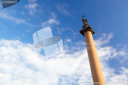 Image of Alexander Column in St. Petersburg.