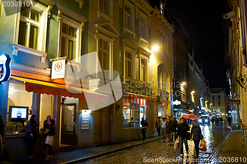 Image of Riga, old city, night life.