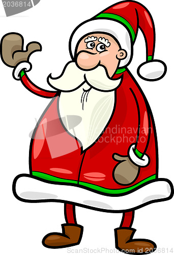 Image of santa claus christmas cartoon illustration