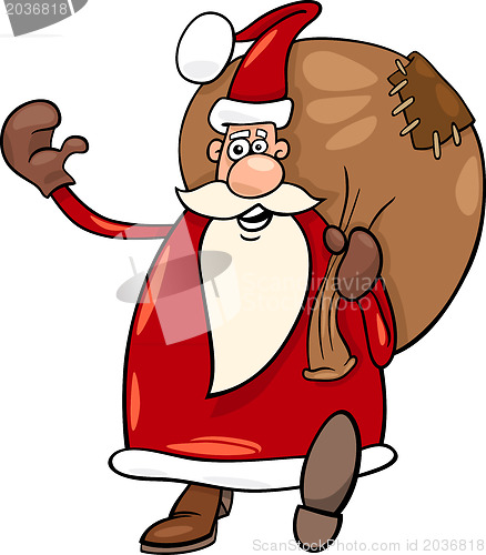 Image of santa claus christmas cartoon illustration