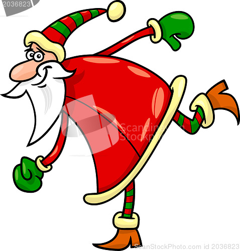 Image of santa claus christmas cartoon illustration