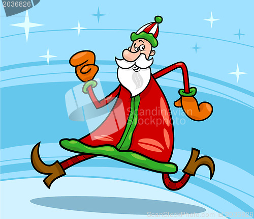 Image of santa claus christmas cartoon illustration