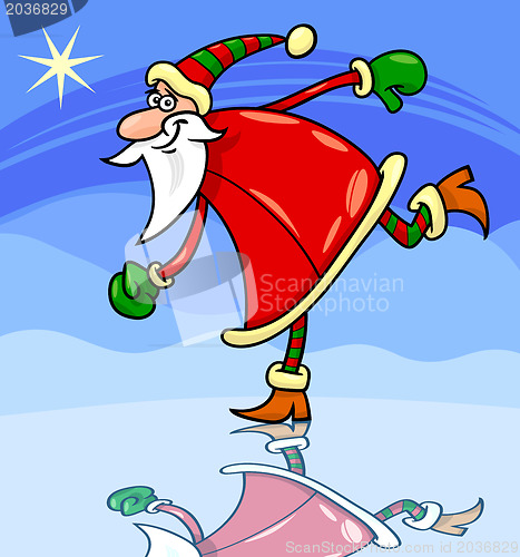 Image of santa claus christmas cartoon illustration