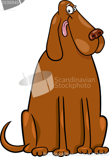 Image of big brown dog cartoon illustration