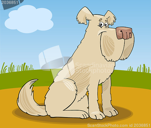 Image of Sheepdog shaggy dog cartoon illustration