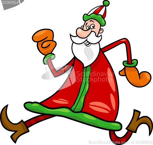 Image of santa claus christmas cartoon illustration