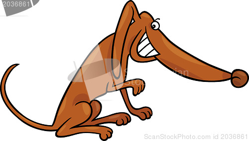 Image of funny dog cartoon illustration