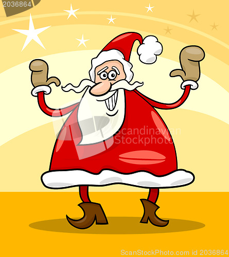 Image of santa claus christmas cartoon illustration