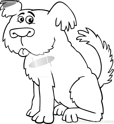 Image of Sheepdog shaggy dog for coloring book
