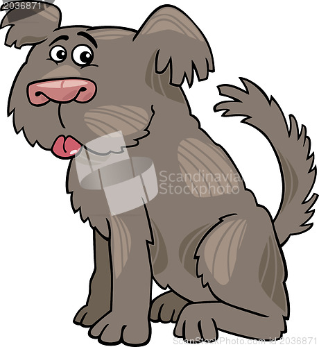 Image of Sheepdog shaggy dog cartoon illustration