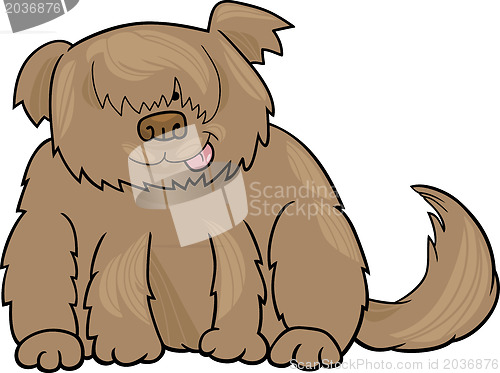 Image of Sheepdog shaggy dog cartoon illustration