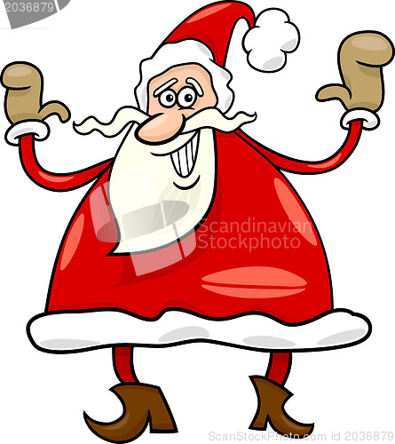 Image of santa claus christmas cartoon illustration