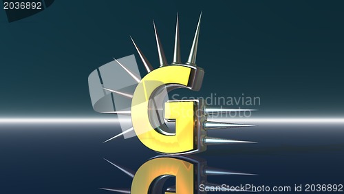 Image of prickles letter g