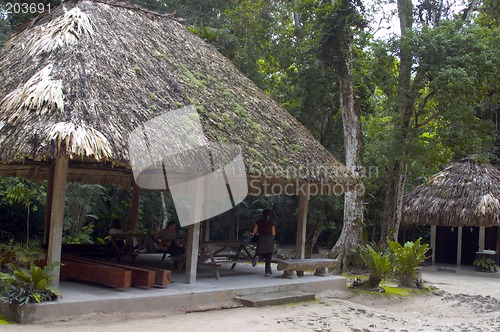 Image of outdoor bathrooms rest area tikal guatemala