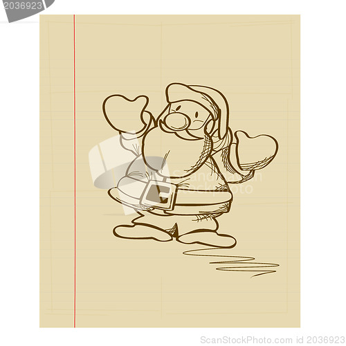 Image of Santa doodle