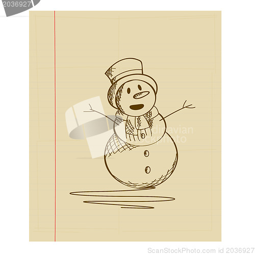 Image of Snow man doodle