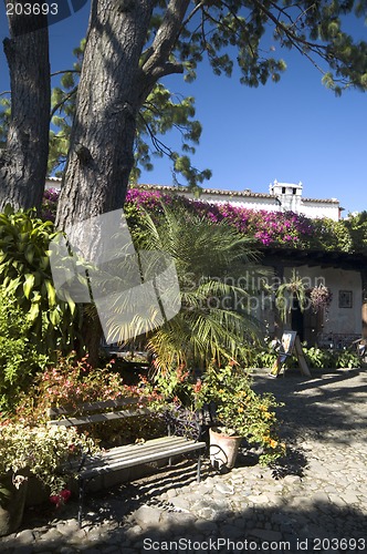 Image of courtyard in sunshine