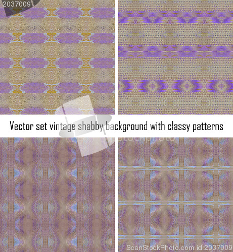 Image of Vector set vintage background classical patterns