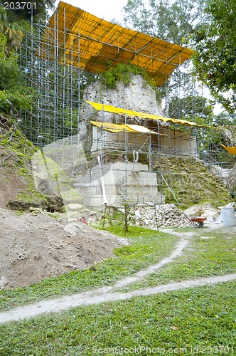 Image of seven temples reconstruction tikal