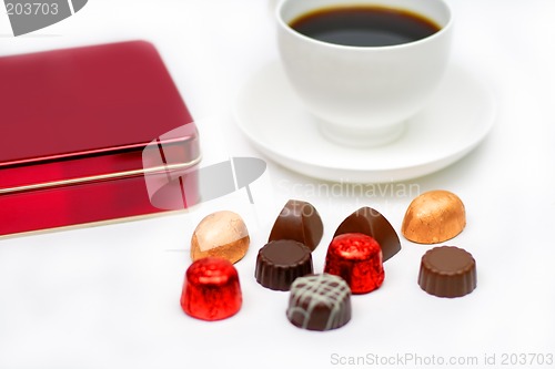 Image of Chocolates and coffee