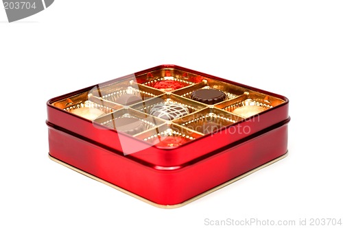 Image of Red chocolate box