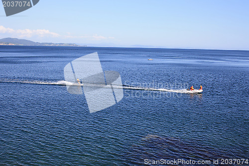 Image of Pleasant entertainment - water-skiing