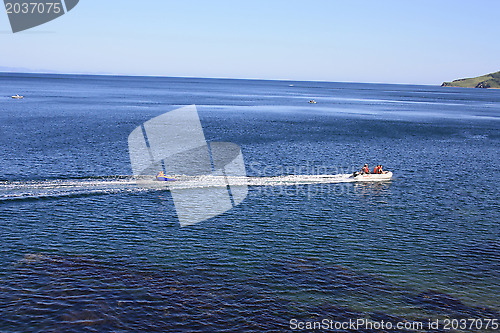 Image of Pleasant entertainment - walk on a water inflatable armchair