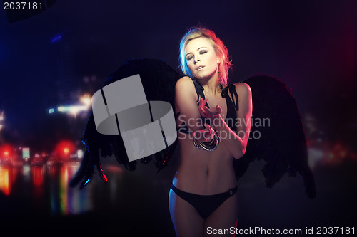 Image of Dark angel in the city