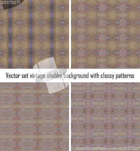 Image of Vector set vintage background classical patterns