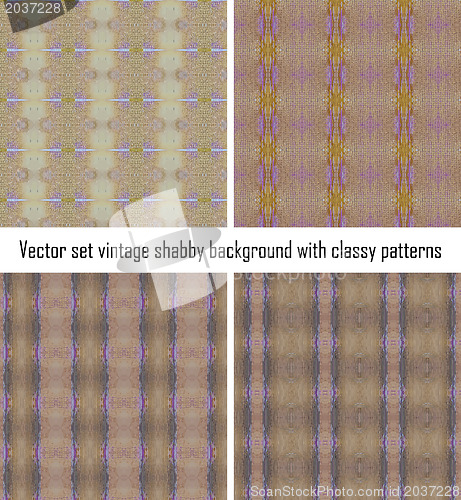 Image of Vector set vintage background classical patterns