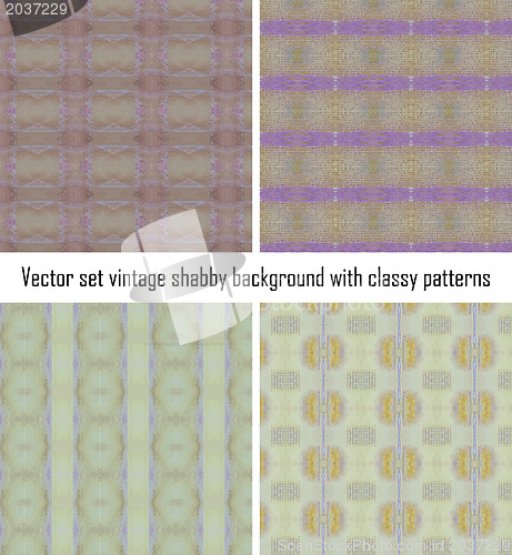 Image of Vector set vintage background classical patterns