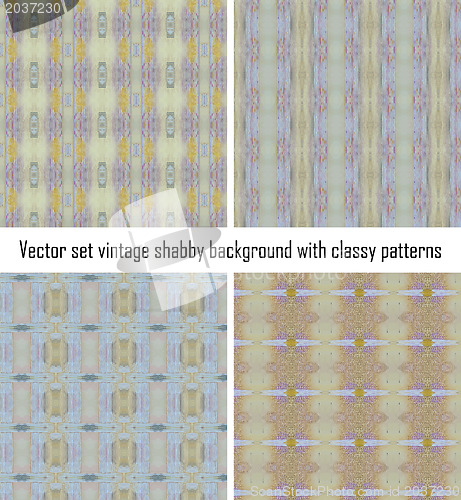 Image of Vector set vintage background classical patterns