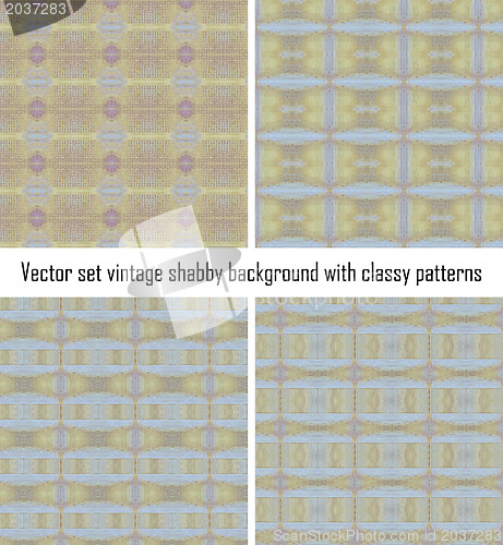 Image of Vector set vintage background classical patterns