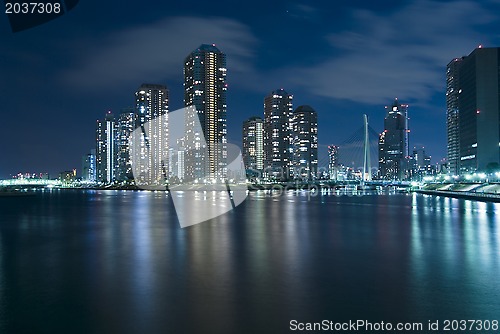 Image of modern Tokyo at night