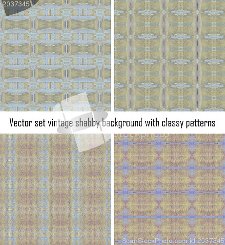 Image of Vector set vintage background classical patterns