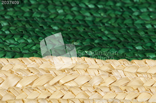 Image of Woven straw background