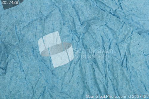 Image of Crumpled blue paper