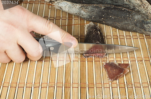 Image of Homemade natural veal dried meat