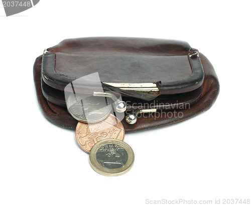 Image of Old ladies brown leather purse 