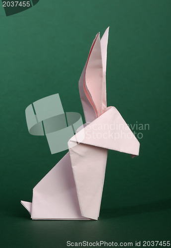 Image of Origami pink rabbit