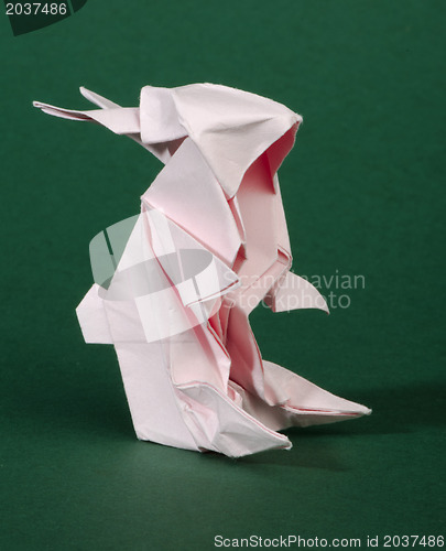 Image of Origami pink rabbit