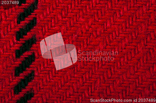 Image of Handmade knit green and red background