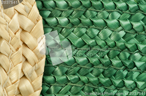 Image of Woven straw background