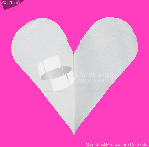 Image of White paper heart 